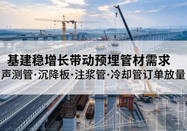 镇沅基建稳增长带动预埋监测管材需求，声测管、沉降板、注浆管订单持续放量